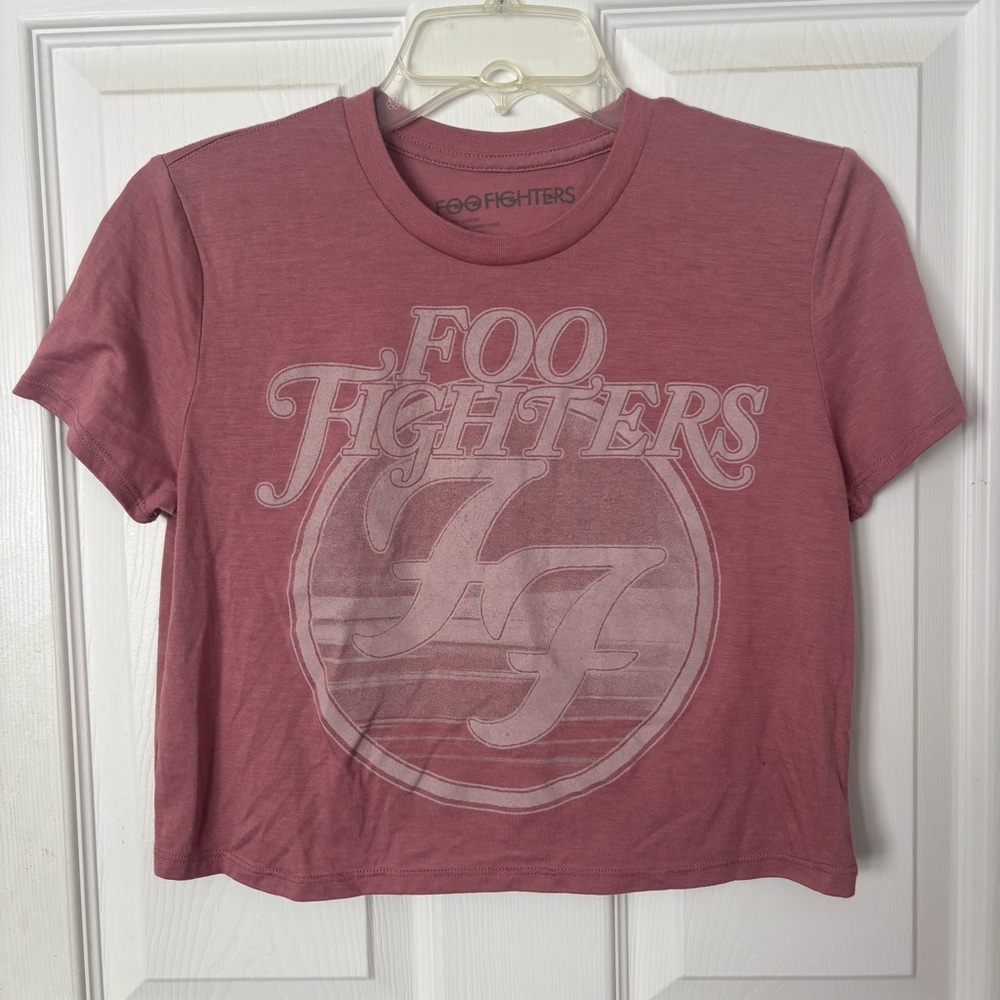 Foo Fighters Pink Crop Top